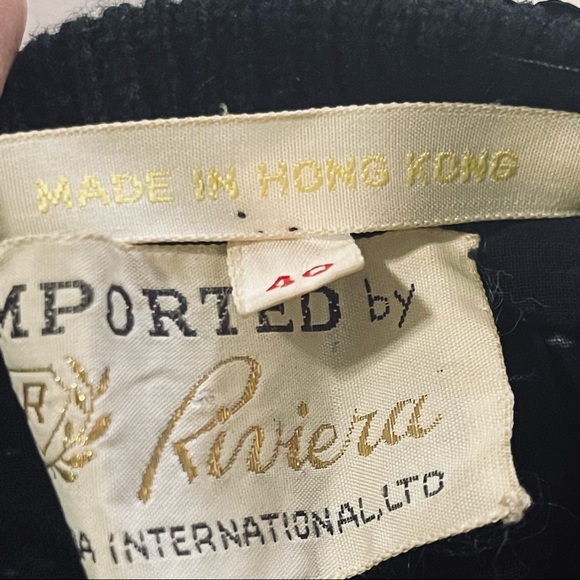 Vintage Riviera International Sequins Jacket Black Sequins Vintage Size 40 1960s - Picture 7 of 10